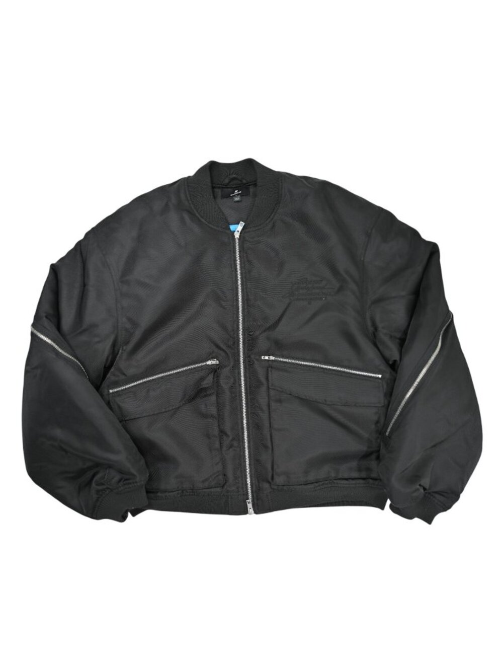 Represent Zip-Detail Bomber Jacket In Black